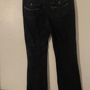 Code Blue Brigitte Straight Leg Jeans Womens Size 8 Black Wash Gray Stitching